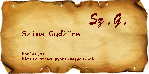 Szima Györe névjegykártya